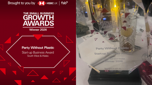 Party Without Plastic&reg; Takes the Start-Up Business Award for South West and Wales